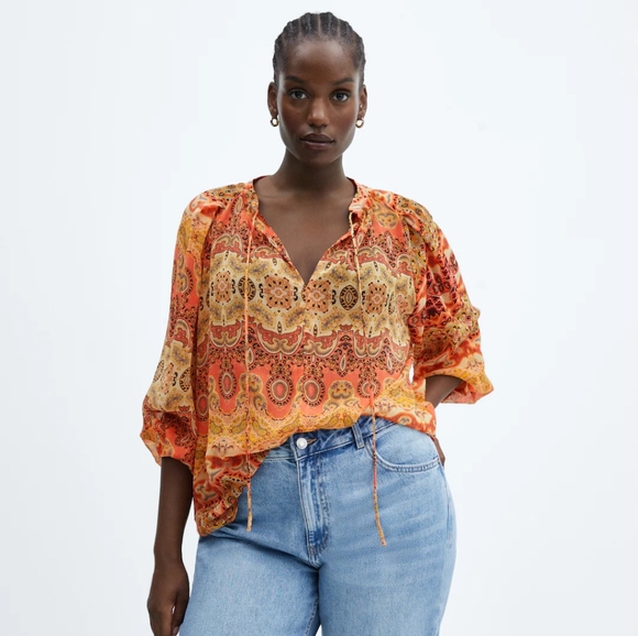 MANGO Flowy blouse - Picture 3 of 5